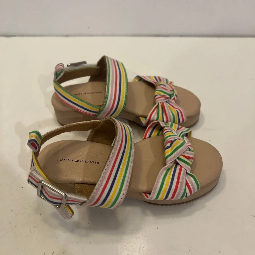 Tommy Hilfiger toddler striped sandals size 8